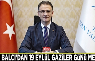 Vali Balcı’dan 19 Eylül Gaziler Günü Mesajı